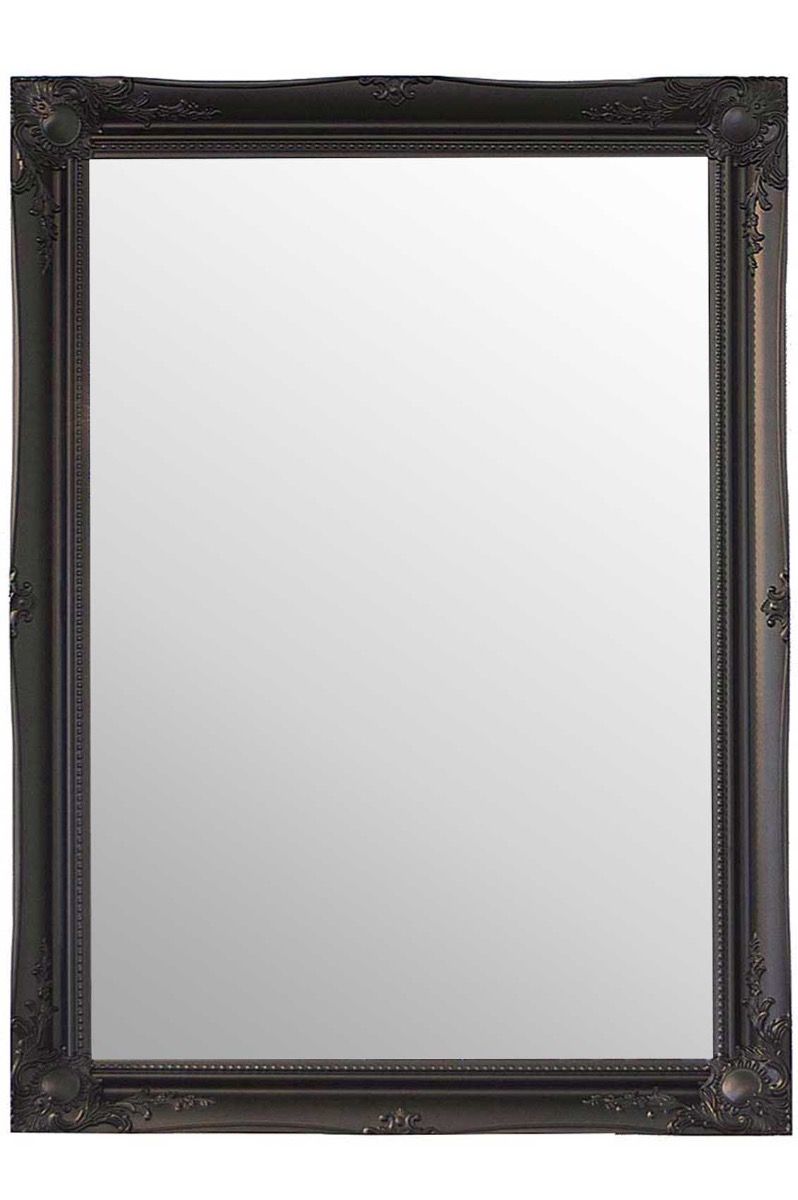 Carrington Baroque Black Shabby Chic Design Wall Mirror 106 x 76 CM