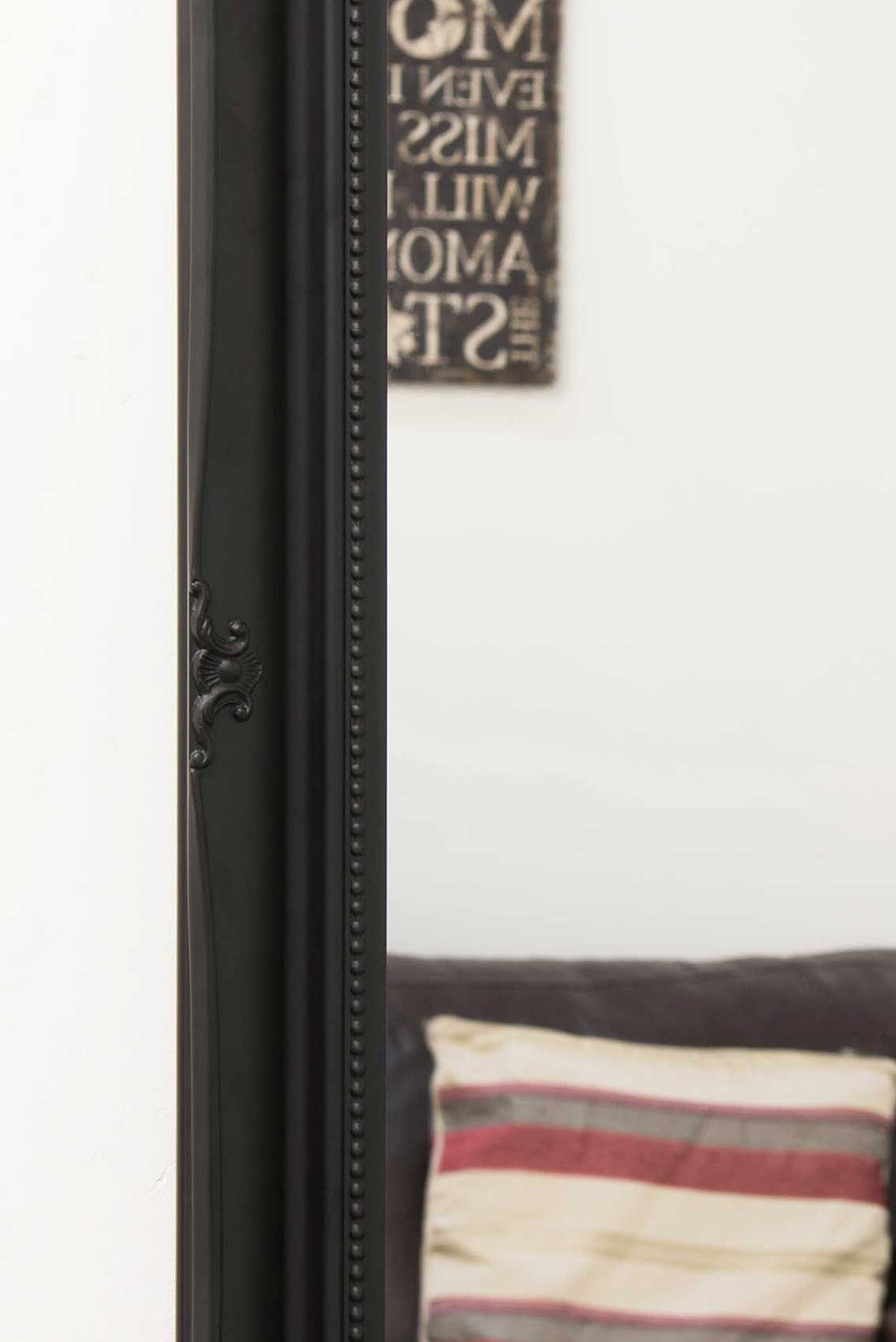 Carrington Baroque Black Shabby Chic Design Wall Mirror 106 x 76 CM