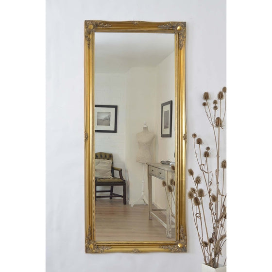 Hamilton Vintage Gold Antique Design Large Dress Mirror 167 x 76 CM