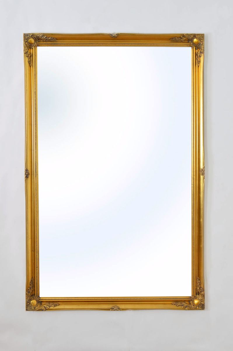 Carrington Vintage Gold Baroque Antique Design Leaner Mirror 168 x 107 CM