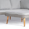 Home Junction Americano Contemporary Corner Sofa with Coffee Table/Footstool in Grey