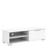 Axton Throggs TV Unit 1 Drawers 2 Shelf In White High Gloss