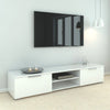 Axton Throggs TV Unit 2 Drawers 2 Shelf In White High Gloss