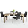 Axton Kingsbridge Extending Dining Table + 6 Milan High Back Chair Black