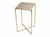 Gillmore Space Iris Square Plant Stand Weathered Oak Top