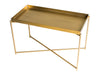 Gillmore Space Iris Rectangle Side Table Brass Tray