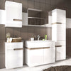 Axton Norwood 1 Door Wall Cupboard (LH Door) In White With A Truffle Oak Trim