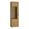 Axton Bronxwood Tall Glazed Display Cabinet (LH) In Grandson Oak