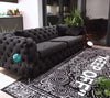 Alegra Black Velvet 3 Seater Sofa