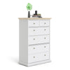 Axton Westchester Chest Of 6 Drawers In White and Oak