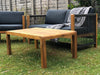 Aspen Solid Acacia Wood Bench Seat 2 chairs and Coffee Table Garden Furniture Set