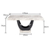 Rivilino 170cm Cream Marble Dining Table