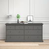 Axton Westchester Chest Of 8 Drawers In Matt Grey