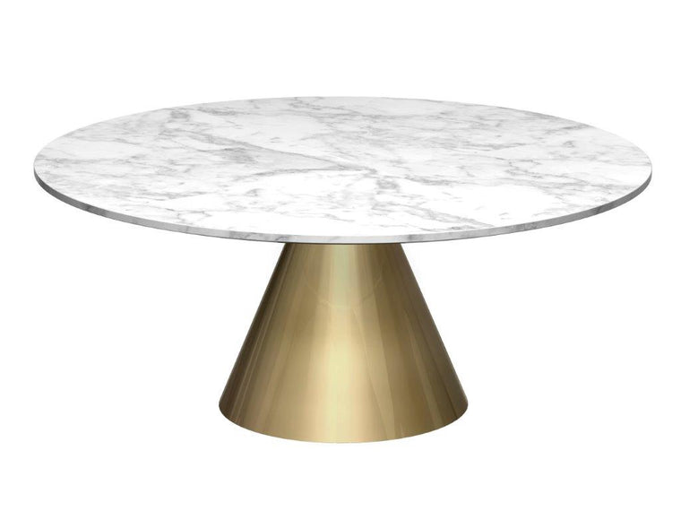 Gillmore Space Oscar Circular Coffee Table White Marble