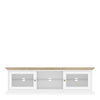 Axton Westchester TV Unit - Wide - 2 Doors 1 Shelf In White and Oak