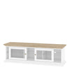 Axton Westchester TV Unit - Wide - 2 Doors 1 Shelf In White and Oak