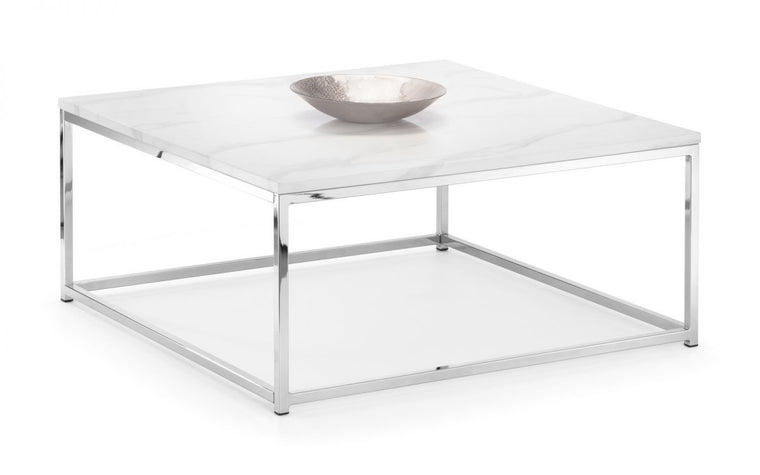 Julian Bowen Scala Marble Top Square Coffee Table