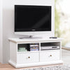 Axton Westchester TV Unit - 2 Shelves 2 Drawers in White