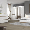 Axton Norwood Bedroom Double Bed In White With A Truffle Oak Trim