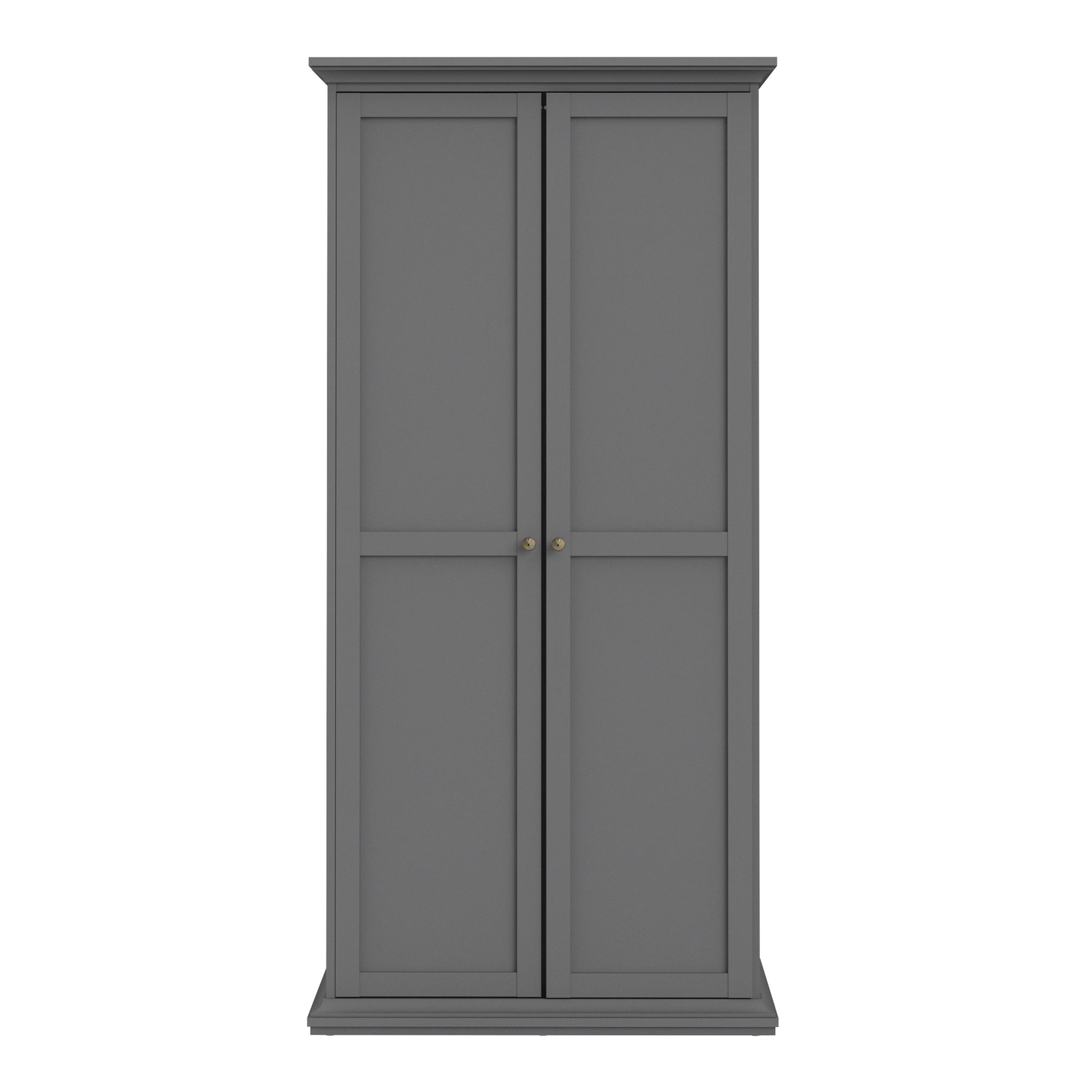 Axton Westchester Wardrobe with 2 Doors in Matt Grey