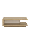 Axton Woodlawn Designer Coffee Table In Riviera Oak/White High Gloss