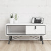 Axton Longwood Coffee Table With 1 Drawer In Matt White