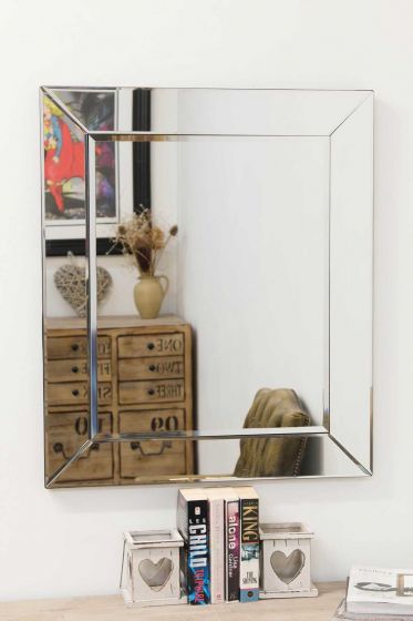 Carrington All Glass Wall Mirror 69 x 58 CM