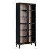 Axton Blauzes Display Cabinet Glazed 2 Doors in Black and Walnut