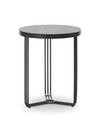 Gillmore Space Finn Circular Side Table Dark Stone Top & Black Frame