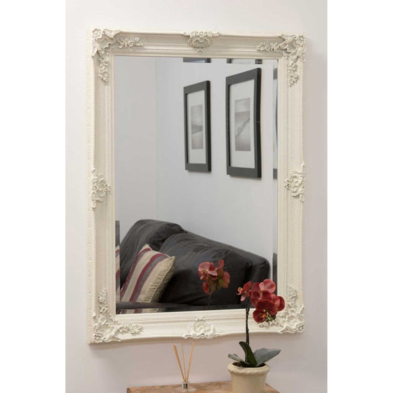 Davenport Cream Ornate Flourish Large Wall Mirror 110 x 79 CM