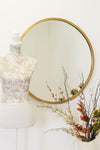 Rowan Gold Elegant Modern Bevelled Round Mirror 80 x 80 CM