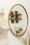 Carrington Gold Elegant Modern Bevelled Round Mirror 80 x 80 CM