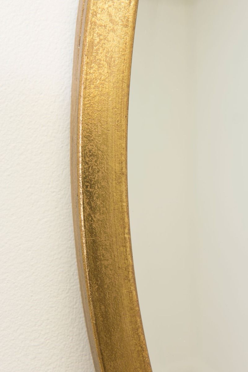 Carrington Gold Elegant Modern Bevelled Round Mirror 100 x 100 CM