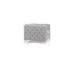 Alegra Grey Plush Armchair