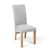 Hawksmoor Silver Grey Linen Effect Scroll Back Chair (Pair)