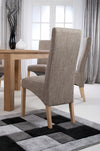 Hawksmoor Sunbrella Tweed Wave Back Oatmeal Dining Chair (Pair)