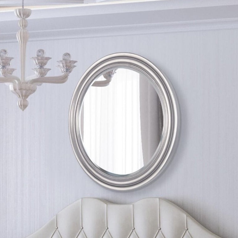 Carrington Silver Elegant Modern Bevelled Round Mirror 96 x 96 CM