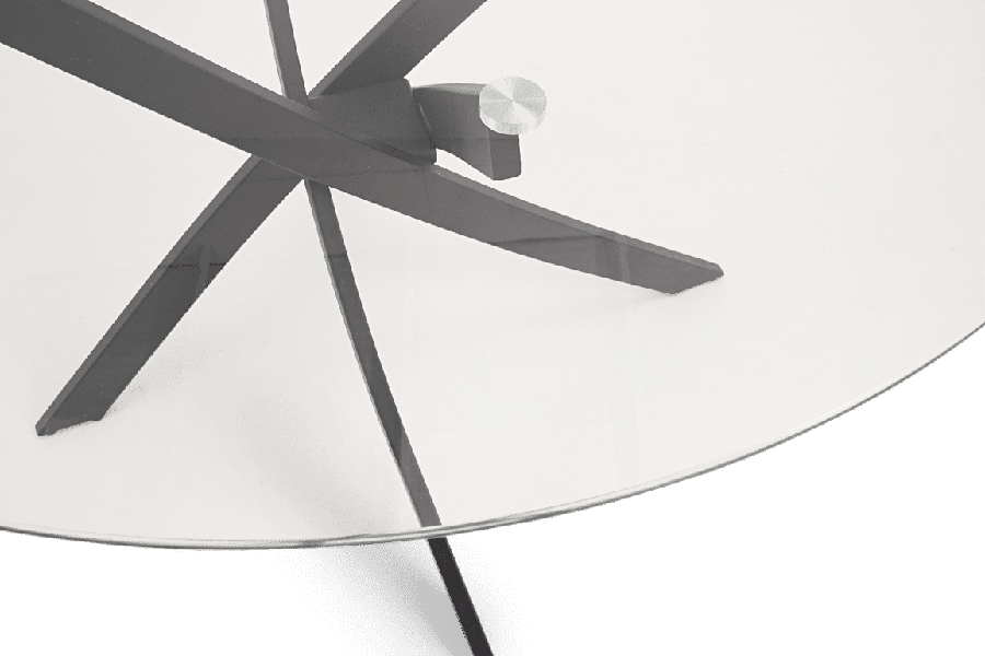 Marina 100cm Glass Dining Table Set with 4 Damanti Chairs