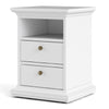 Axton Westchester Bedside 2 Drawers In White