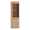 Axton Eastchester Tall Narrow 2 Door Glazed Display Cabinet (RHD)