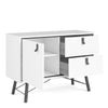 Axton Longwood Sideboard With 1 Door + 2 Drawers In Matt White