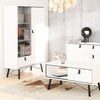 Axton Longwood Sideboard With 1 Door + 2 Drawers In Matt White