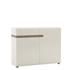 Axton Norwood Living 1 drawer 2 door Sideboard in White With An Truffle Oak Trim