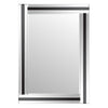 Carrington Black All Glass Wall Mirror 100 x 70 CM