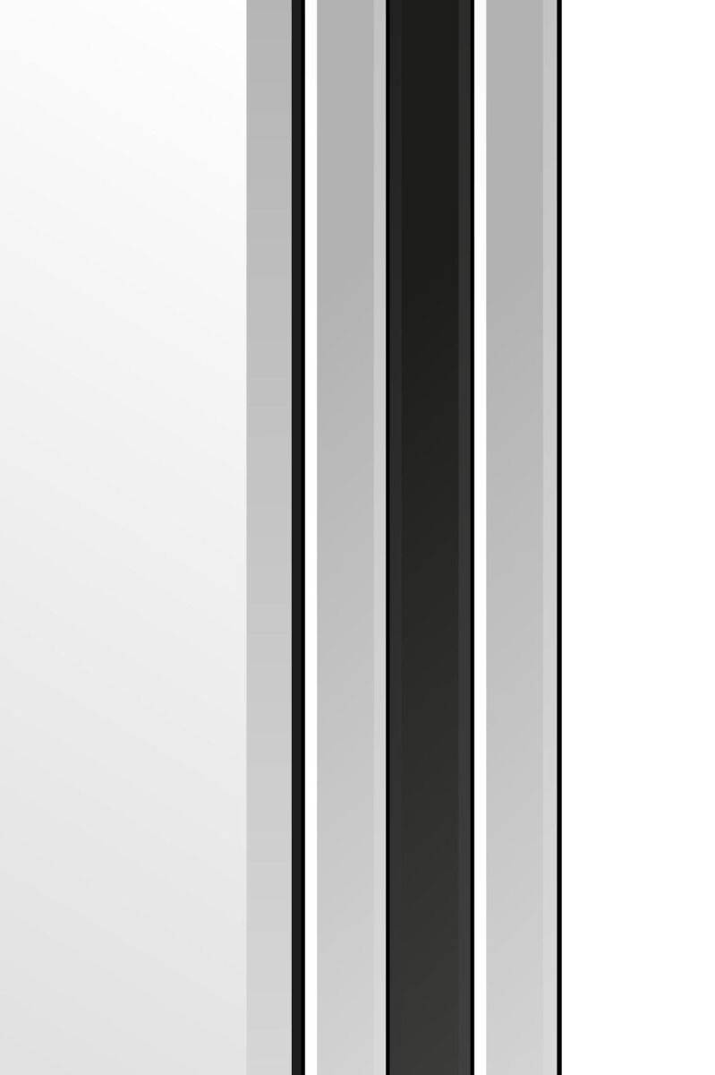 Carrington Large Black + Silver Bevelled Triple Edge Wall Mirror 144 x 115.5cm