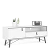 Axton Longwood TV-Unit 1 Door + 1 Drawer In Matt White