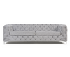 Alegra Grey Plush 3 Seater Sofa