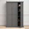 Axton Westchester Wardrobe With 3 Doors in Matt Grey