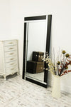 Carrington Black All Glass Full Length Mirror 174 x 85 CM