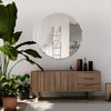 Carrington All Glass Bevelled Classic Design Round Mirror 80 x 80CM